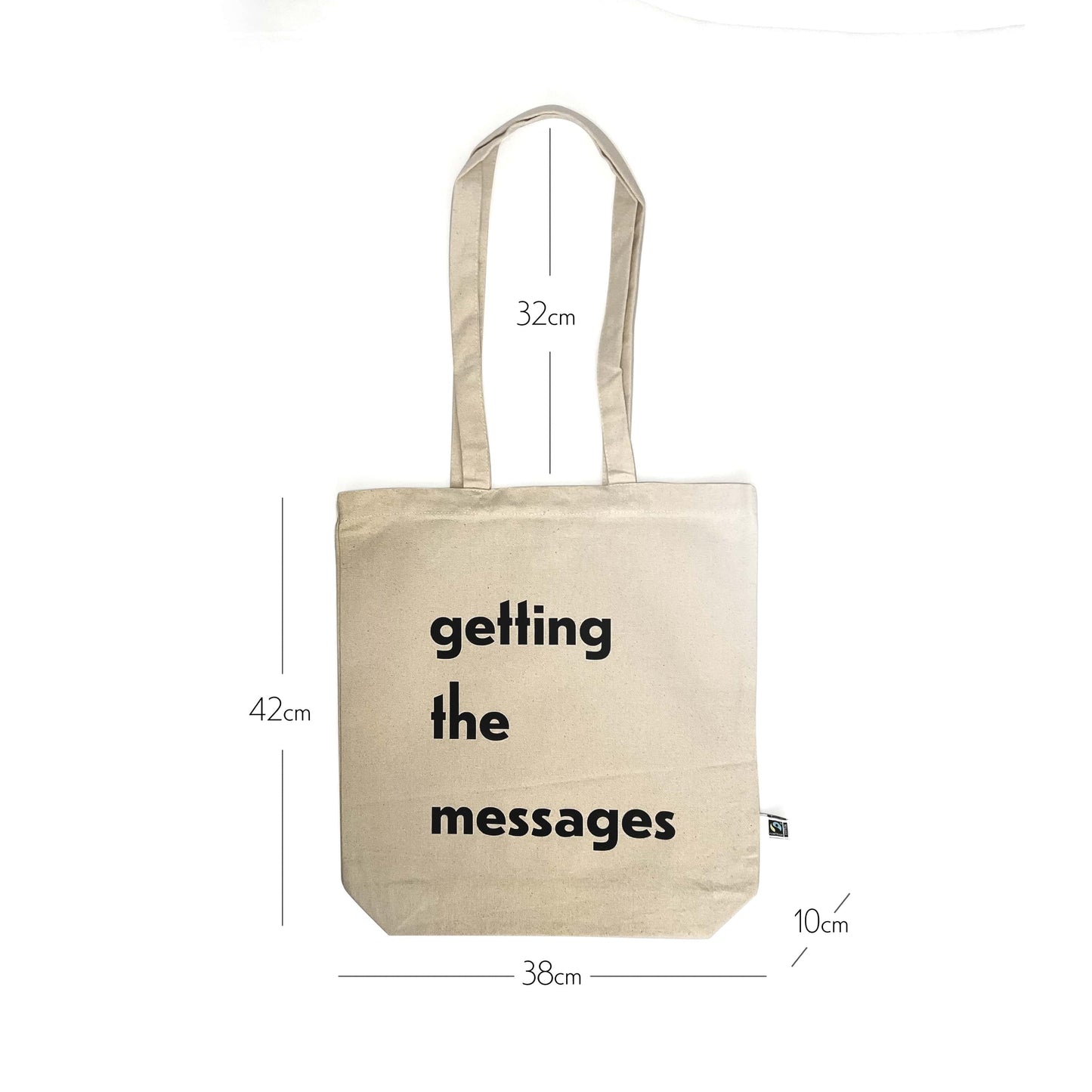 Fairtrade cotton tote bag - Getting the messages