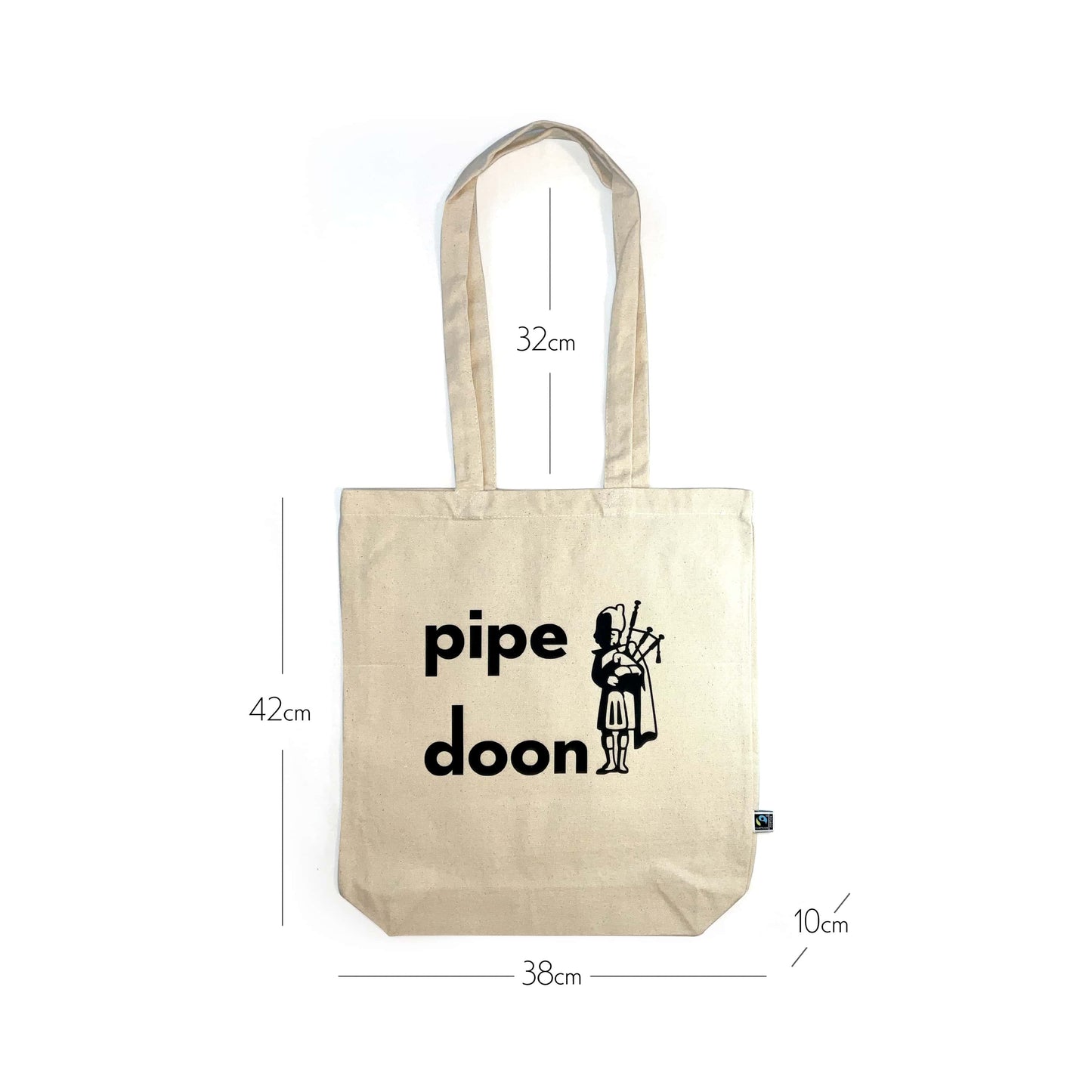 Fairtrade cotton tote bag - Pipe Doon