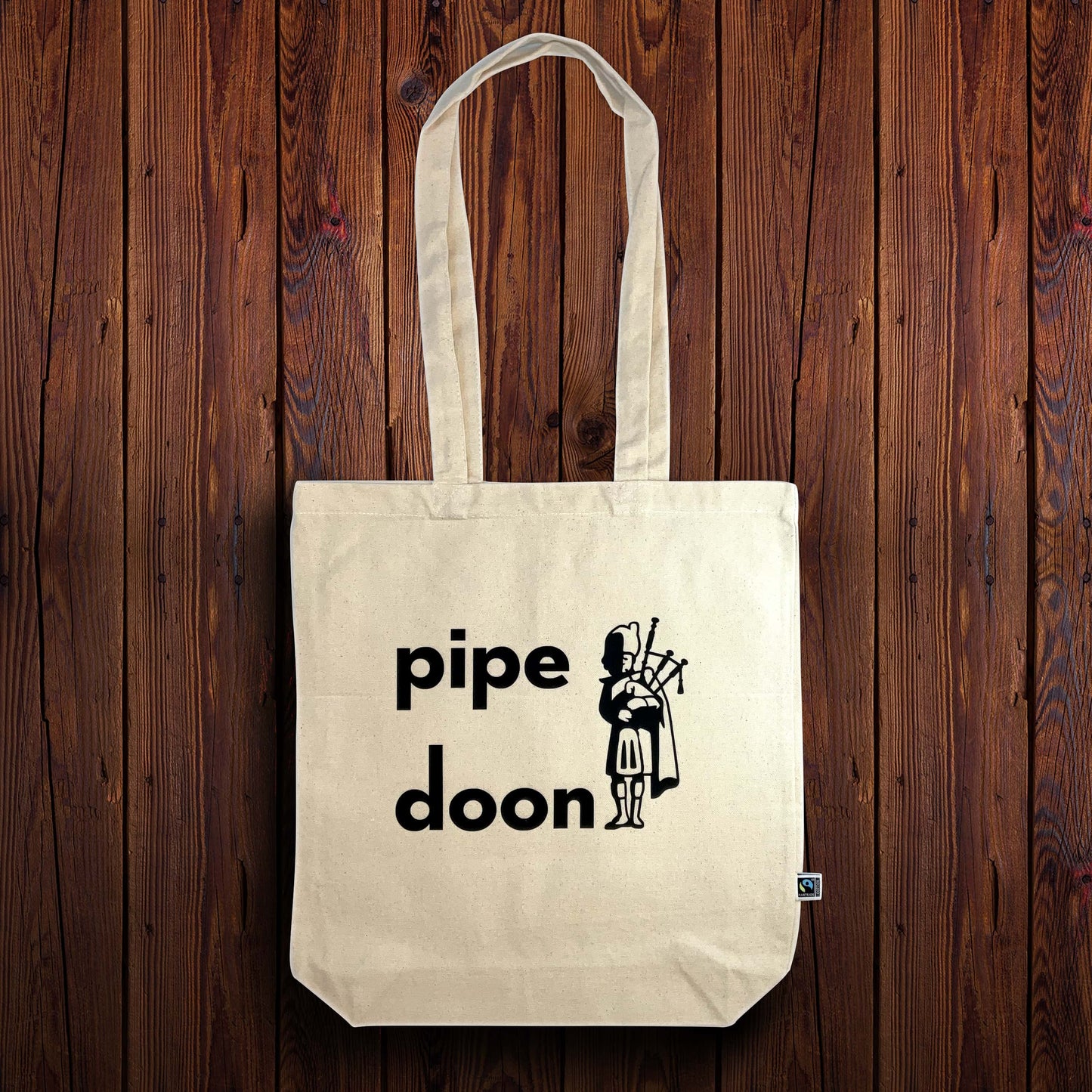 Fairtrade cotton tote bag - Pipe Doon